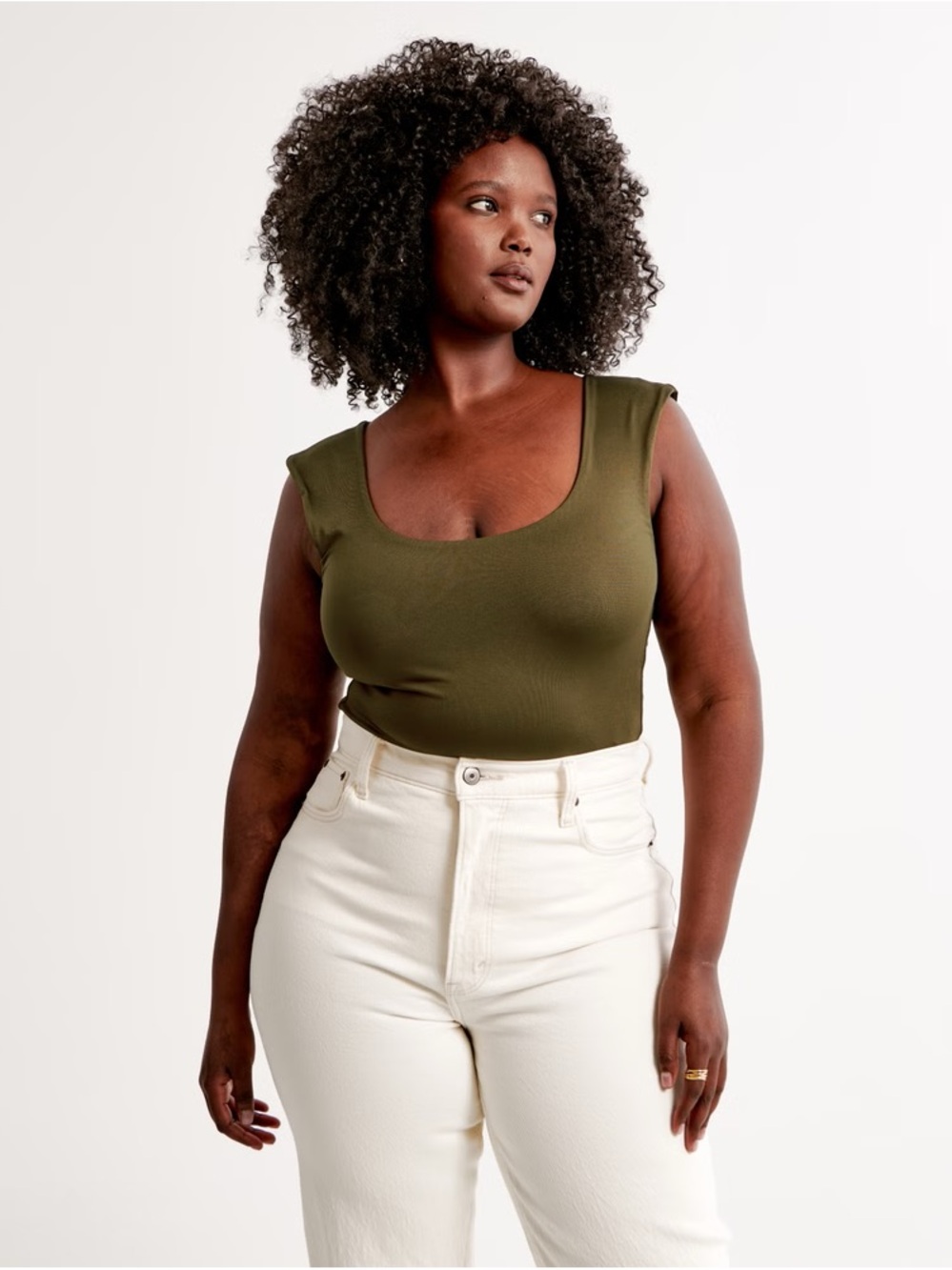 Abercrombie Sleek Seamless Fabric Cap Sleeve Bodysuit